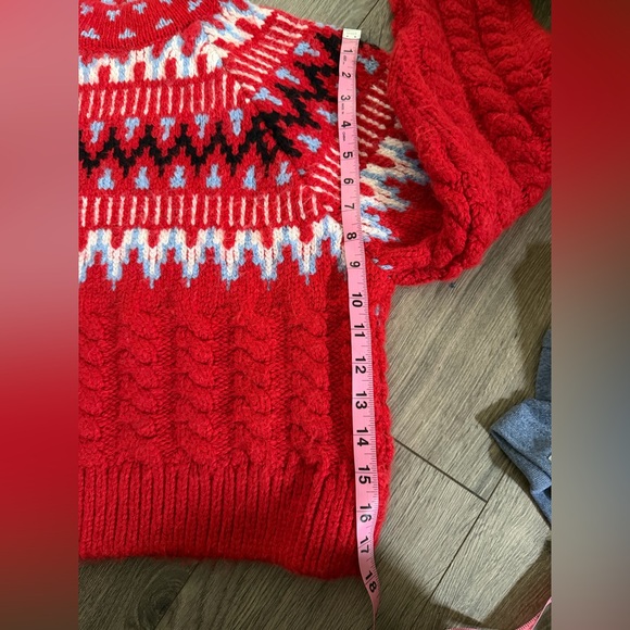 ZARA cable-knit  jacquard Women's Sweater size small - Picture 4 of 6